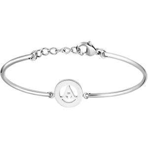 Stalen armband met letter - A