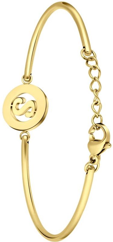 Lucardi - Goldplated Armband - Goudkleurig - Staal - 20 cm