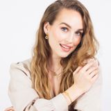 Lucardi - Oorbellen - Goudkleurig - Goldplated - Letter I - Staal