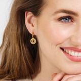 Lucardi - D - Oorbellen - Goudkleurig - Staal