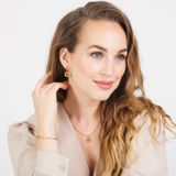 Lucardi - D - Oorbellen - Goudkleurig - Staal