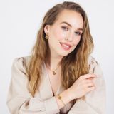 Lucardi - Dames Ketting - Goudkleurig - Staal - 47 cm