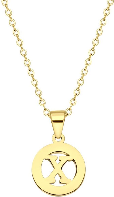 Lucardi - Dames Ketting - Goudkleurig - Staal - 47 cm