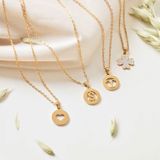 Lucardi - Dames Ketting - V - Staal - Goudkleurig - 47 cm