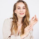 Lucardi - Ketting met Letter - I - Staal - Goudkleurig - 47 cm