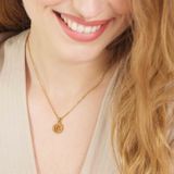 Lucardi Ketting met Letter - Goudkleurig - Staal - 47 cm