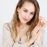 Lucardi Ketting met Letter - Goudkleurig - Staal - 47 cm