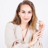 Lucardi - Dames Ketting - Staal - Goudkleurig - 47 cm