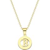 Lucardi - Dames Ketting - Staal - Goudkleurig - 47 cm