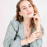 Stalen ketting met letter - C