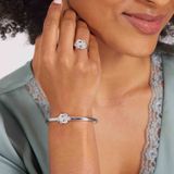 Lucardi Damesring Surinaamse Matte Klopper - Ring - Zilverkleurig - Staal - Kristal