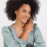 Lucardi Damesring Surinaamse Matte Klopper - Ring - Zilverkleurig - Staal - Kristal