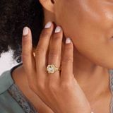 Lucardi Dames Ring Surinaamse Mattenklopper - Staal - Goudkleurig