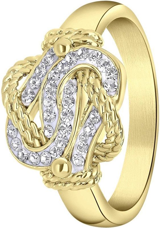 Lucardi Dames Ring Surinaamse Mattenklopper - Staal - Goudkleurig