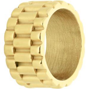 Stalen goldplated ring