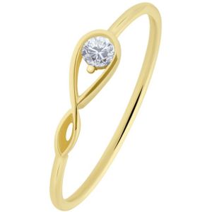 9 karaat ring met zirkonia