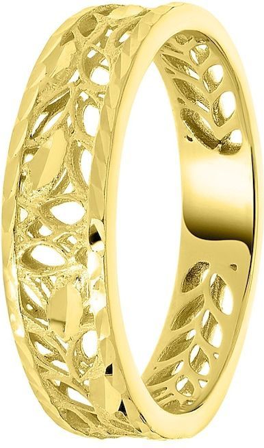 Lucardi - Opengewerkte Bladeren - Ring - Goudkleurig - 9 Karaat