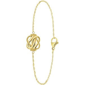 Gerecycled goldplated stalen armband mattenklopper