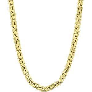 Gerecycleerd zilveren goldplated herencollier koningsschakel.