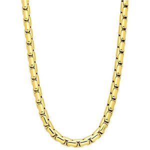 Gerecycled stalen goldplated schakelketting voor heren