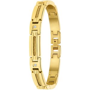 Gerecycled stalen goldplated armband