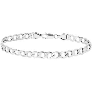Gerecycleerd zilveren herenarmband met gourmet schakel.
