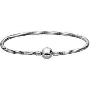 Stalen armband slang ronde sluiting