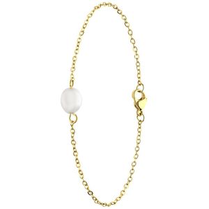 Lucardi - Damesarmband - Roestvrij Staal - Amazoniet - Zilverkleurig - Nikkelvrij