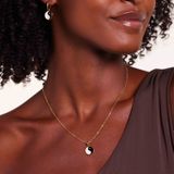 Lucardi - Dames Oorbellen - Goldplated - Staal - Ying Yang