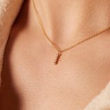 Lucardi - Dames Stalen Goldplated Ketting - Ketting - Goudkleurig - Staal - 47 cm