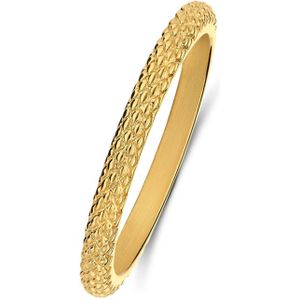 Stalen goldplated ring bewerkt