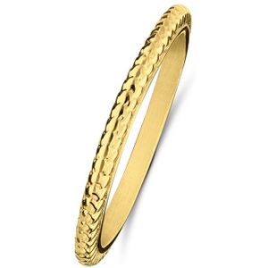 Stalen goldplated ring bolletjes
