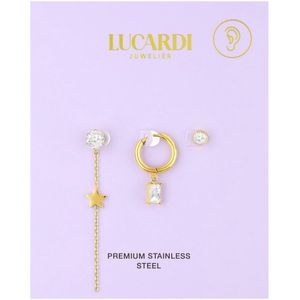 Lucardi - Oorstekers - Stainless Steel - Waterproof - Dames