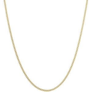 Lucardi Dames Stalen goldplated ketting gourmet 2mm Ketting Staal Goud