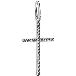 Lucardi - Dames Zilveren Hanger Kruis - Hanger - 925 Zilver - Zilver