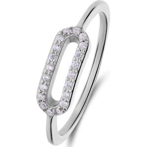 Zilveren ring ovaal zirkonia