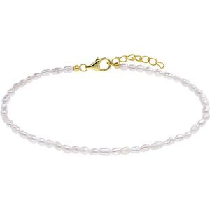 Zilveren goldplated parelarmband met parel voor dames