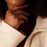 Lucardi - Klaver Ring - Zilver - Goudkleurig - 925 Zilver