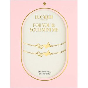Stalen goldplated armbanden Moeder/Dochter
