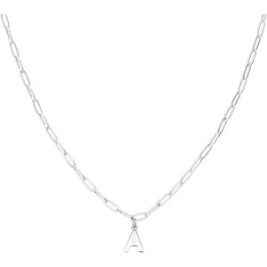 Stalen ketting closed forever met letter A