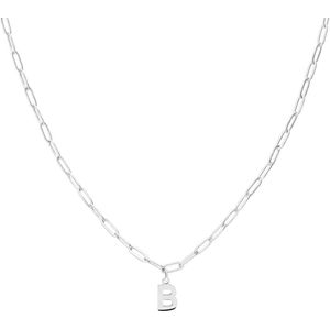 Stalen ketting closed forever met letter B