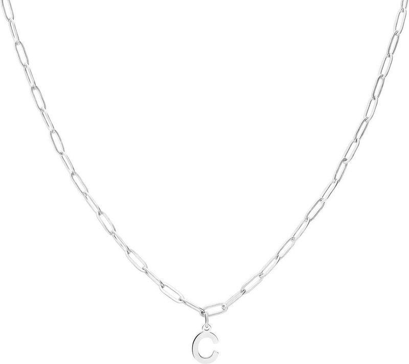 Lucardi - Closed Forever - Ketting - Zilverkleurig - Staal - 47 cm