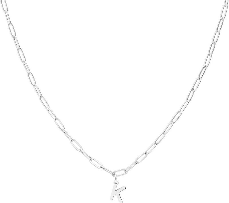 Lucardi - Closed Forever - Ketting - Zilverkleurig - Staal - 47 cm