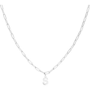 Stalen ketting closed forever met letter S