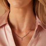 Lucardi - Closed Forever - Ketting - Zilverkleurig - Staal - 47 cm