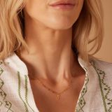 Lucardi - Closed Forever Letter F - Ketting - Goudkleurig - Staal - 47 cm