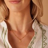 Lucardi - Closed Forever Letter K - Ketting - Goudkleurig - Staal - 47 cm