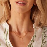 Lucardi - Closed Forever Letter S - Ketting - Goudkleurig - Staal - 47 cm