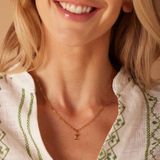 Lucardi - Closed Forever Letter Z - Ketting - Goudkleurig - Staal - 47 cm