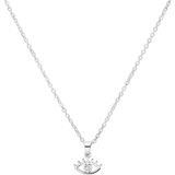 Lucardi - Dames Stalen Ketting met Oog - Zilverkleurig - 45 cm